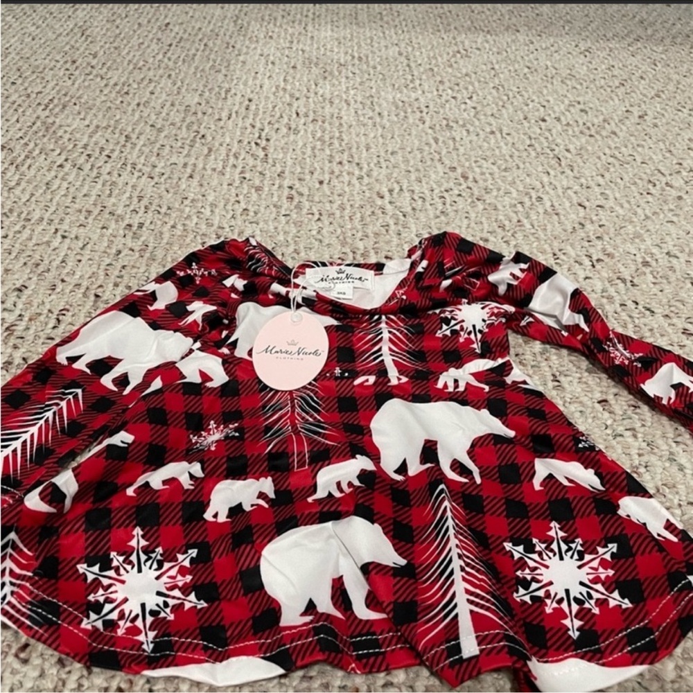 Marie Nicole Red Plaid Dress for Christmas